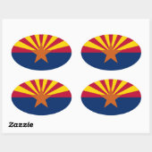 Sticker du drapeau ovale de l'Arizona (Feuille)
