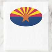 Sticker du drapeau ovale de l'Arizona (Sac)