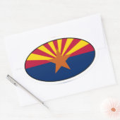 Sticker du drapeau ovale de l'Arizona (Enveloppe)
