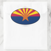 Sticker du drapeau ovale de l'Arizona (Sac)