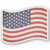 Sticker du drapeau vintage des États-Unis (Devant)