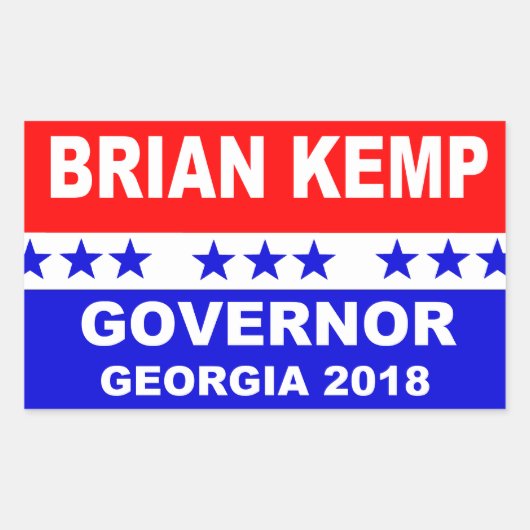 Sticker du gouverneur de Brian Kemp Georgia 2018 (Devant)