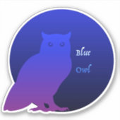 Sticker du logo de la Chouette bleue (Devant)