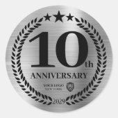 Sticker du logo d'entreprise du 10e anniversaire d (Devant)