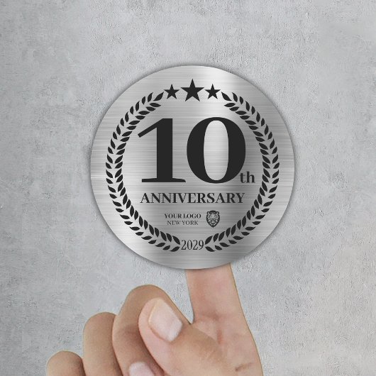 Sticker du logo d'entreprise du 10e anniversaire d