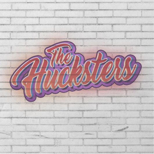 Sticker du logo du groupe Hucksters (Devant)