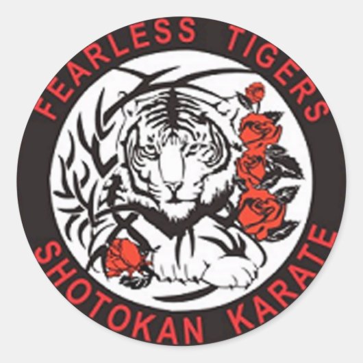 Sticker du logo du karaté Shotokan Tigers sans peu (Devant)