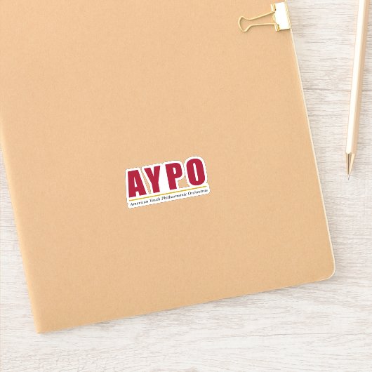 Sticker du logo rouge AYPO (Carnet)