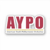 Sticker du logo rouge AYPO (Devant)