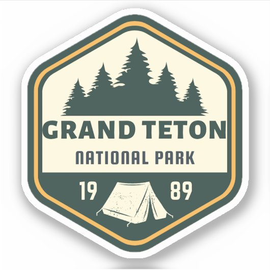 Sticker du parc national du Grand Teton (Devant)