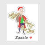 Sticker du Père Noël<br><div class="desc">Le Père Noël d'aujourd'hui vous souhaite un Joyeux Noël et un Joyeux Nouvel An.</div>