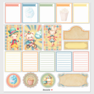 Sticker du planificateur de cirque pour bébés