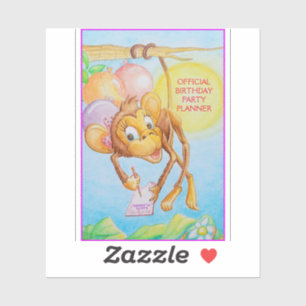 Sticker du planificateur de fête d'anniversaire po