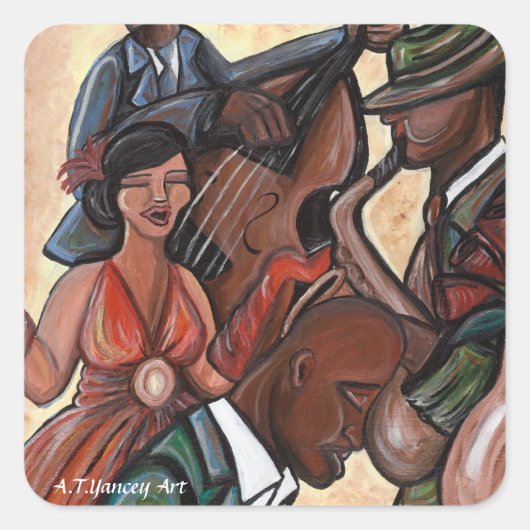 Sticker du quatuor de jazz (Devant)