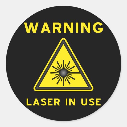 Sticker du symbole d'avertissement laser (Devant)