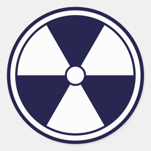 Sticker du symbole de rayonnement bleu (Devant)