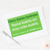 Sticker du syndrome d'Ehlers-Danlos (SDE) - EDNF.o (Enveloppe)
