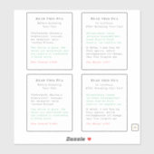 Sticker Duas pour Iftar casser le jeûne du Ramadan (Feuille)