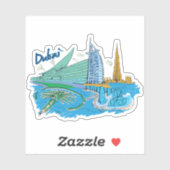 Sticker Dubaï (Feuille)