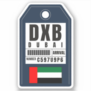 Sticker Dubai Boarding Pass - Émirats Arabes Unis DXB