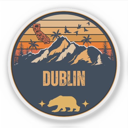 Sticker Dublin, Californie (Devant)