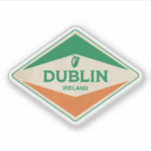 Sticker Dublin Irlande Vintage (Devant)