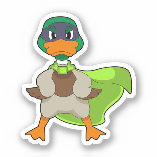 Sticker Duck Hero Cape (Devant)