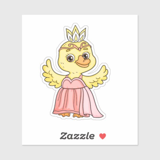 Sticker Duck Princess (Feuille)