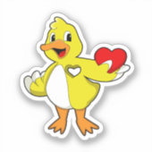 Sticker Duck with Heart (Recto)