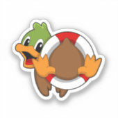 Sticker Duck with Swim ring (Recto)