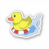 Sticker Duck with Swim ring à Water.PNG (Devant)