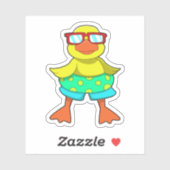 Sticker Duck with Swim ring & Sung (Feuille)