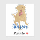 Sticker Dudley Labrador (Feuille)