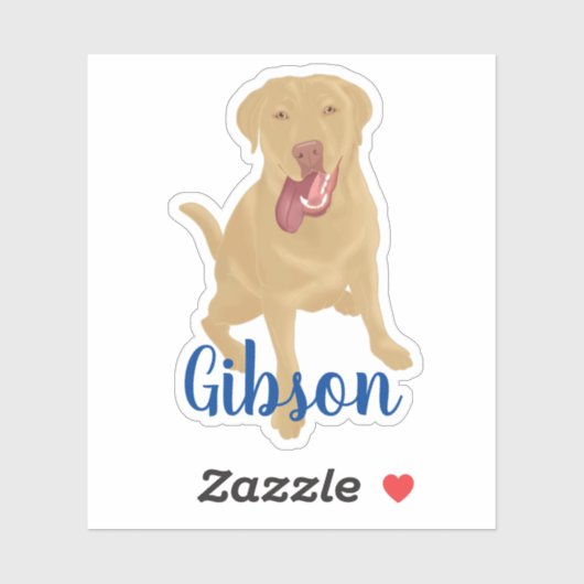 Sticker Dudley Labrador (Feuille)