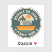 Sticker Dudley, Pennsylvanie (Feuille)