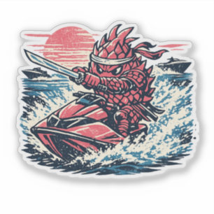 Sticker Dueliste de Jet Ski au Fruit du Dragon — Course d'