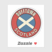 Sticker Dufftown, Écosse (Feuille)