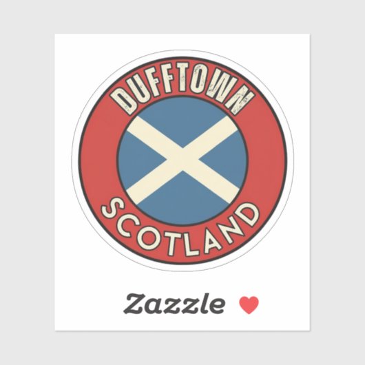 Sticker Dufftown, Écosse (Feuille)