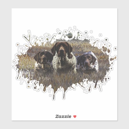 Sticker Duitse Shorthaired Pointers (Vel)