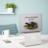 Sticker Duitse Shorthaired Pointers (Laptop op bureau)