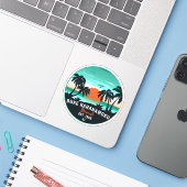 Sticker Duke Kahanamoku Beach Hawaii Retro Sunset Souvenir (Ordinateur portable avec iPhone)
