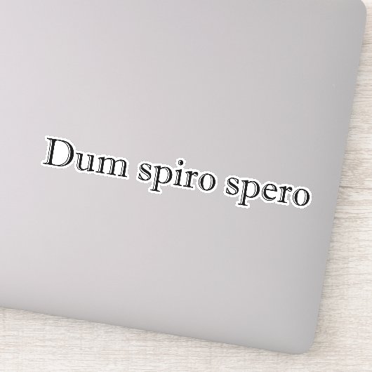 Sticker dum spiro spero (Détail)