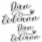 Sticker Dùn Èideann Drapeau Coeur, Édimbourg (Devant)