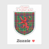 Sticker Duncan Tartan Scottish Plaid Lion Rampant (Feuille)
