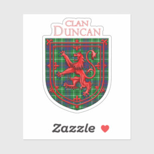 Sticker Duncan Tartan Scottish Plaid Lion Rampant
