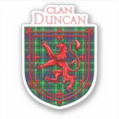 Sticker Duncan Tartan Scottish Plaid Lion Rampant (Devant)