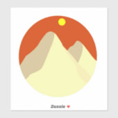 Sticker Dunes De Sable En Été (Feuille)