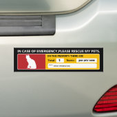 Sticker d'urgence (chat) (En voiture)