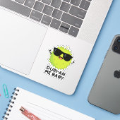 Sticker Duri-an Me Baby Funny Durian Fruit Pun (Ordinateur portable avec iPhone)