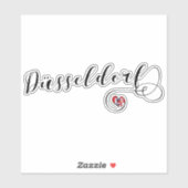 Sticker Düsseldorf Coeur (Feuille)